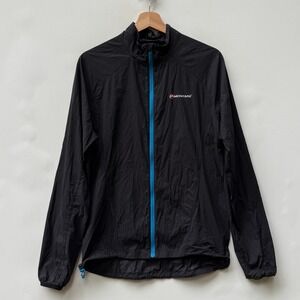 Montane‎ VIA Jacket Mens Small Black Blue Zip Trail Running Athletic Windbreaker